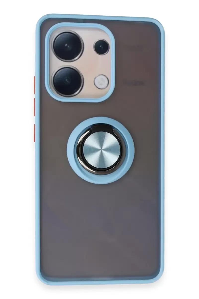 Xiaomi Redmi Note 13 4G Kılıf Montreal Yüzüklü Silikon Kapak - Buz Mavi Xiaomi Redmi Note 13 4G Kılıf Montreal Yüzüklü Silikon Kapak - Buz Mavi