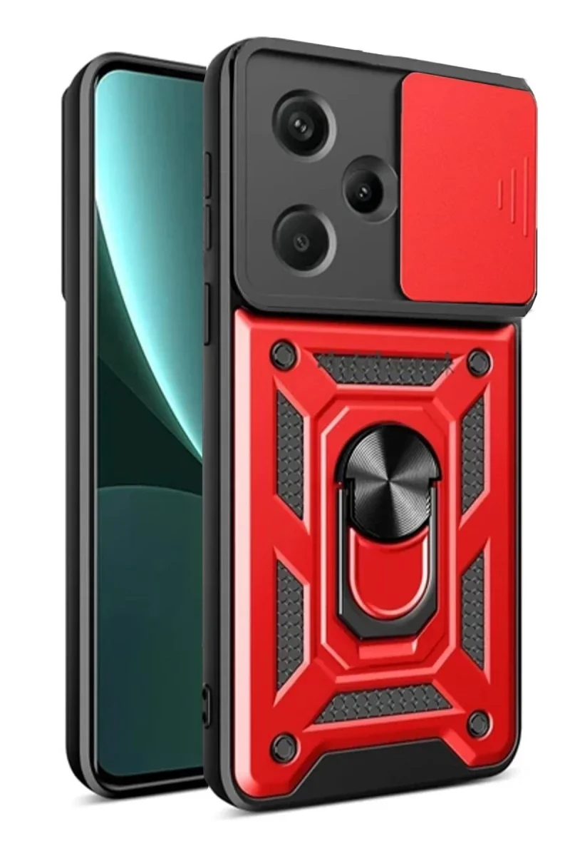 Xiaomi Redmi Note 13 Pro Plus Kılıf Pars Lens Yüzüklü Silikon - Kırmızı Xiaomi Redmi Note 13 Pro Plus Kılıf Pars Lens Yüzüklü Silikon - Kırmızı