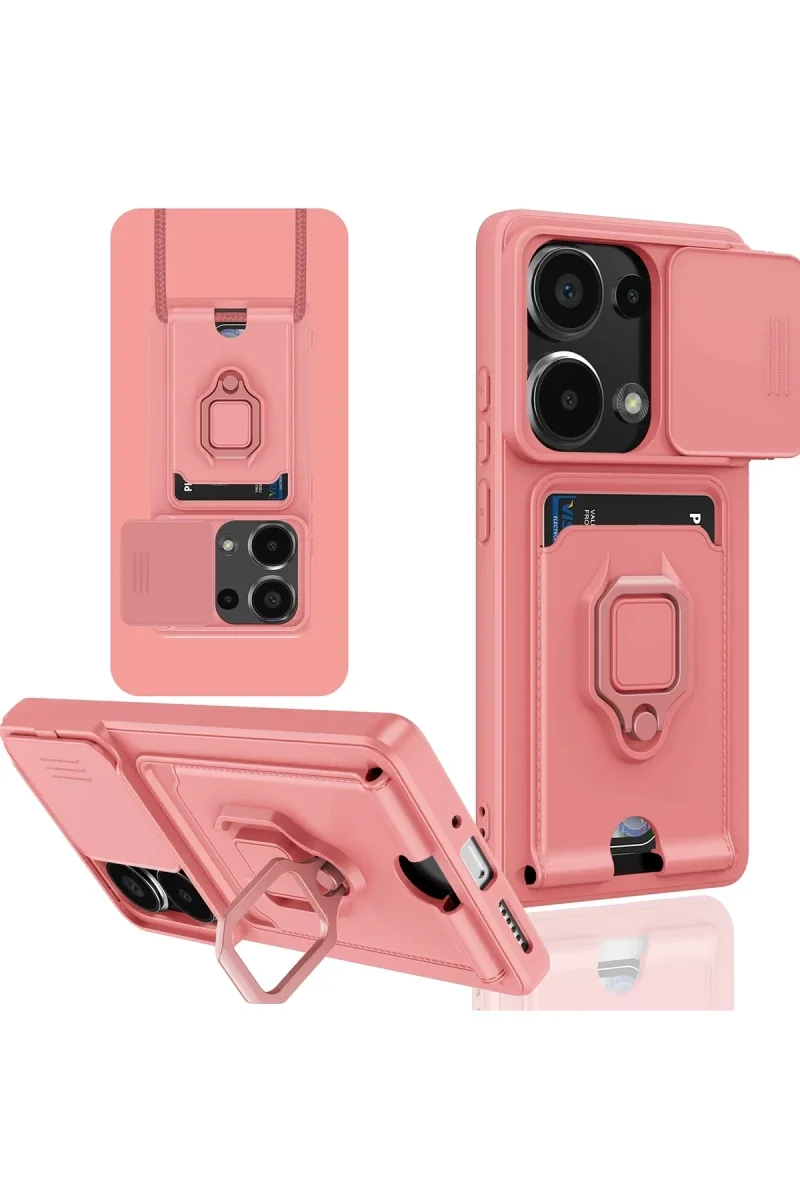 Xiaomi Redmi Note 13 Pro 4G Kılıf Zuma Kartvizitli Yüzüklü Silikon - Pembe Fiyatı, Yorumları ve Özellikleri