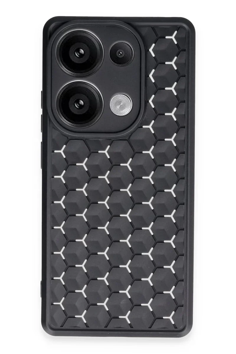 Xiaomi Redmi Note 13 Pro 5G Kılıf Petek Silikon Kapak - Siyah Xiaomi Redmi Note 13 Pro 5G Kılıf Petek Silikon Kapak - Siyah