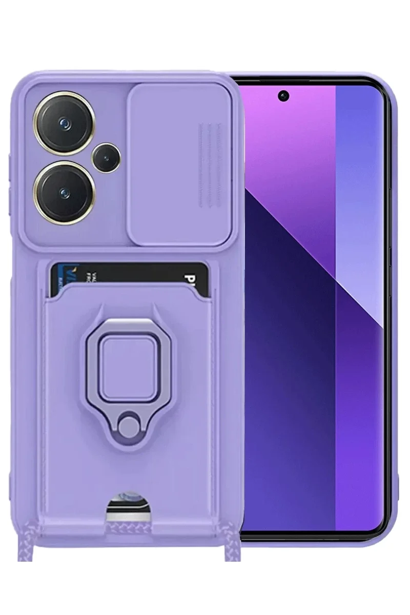 Xiaomi Redmi Note 13 Pro Plus Kılıf Zuma Kartvizitli Yüzüklü Silikon - Lila Xiaomi Redmi Note 13 Pro Plus Kılıf Zuma Kartvizitli Yüzüklü Silikon - Lila