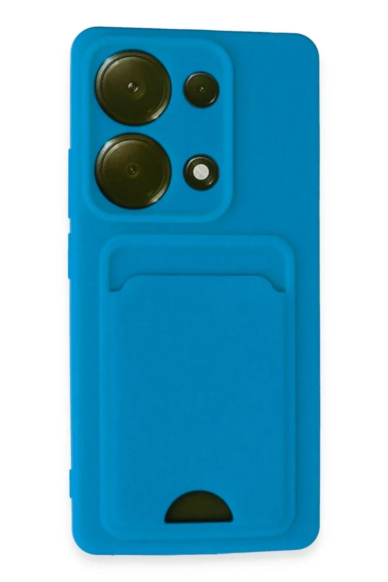 Xiaomi Redmi Note 13 Pro 4G Kılıf Kelvin Kartvizitli Silikon - Mavi Xiaomi Redmi Note 13 Pro 4G Kılıf Kelvin Kartvizitli Silikon - Mavi