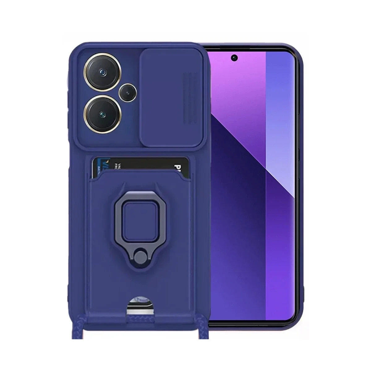 Xiaomi Redmi Note 13 Pro Plus Kılıf Zuma Kartvizitli Yüzüklü Silikon - Lacivert Fiyatı, Yorumları ve Özellikleri