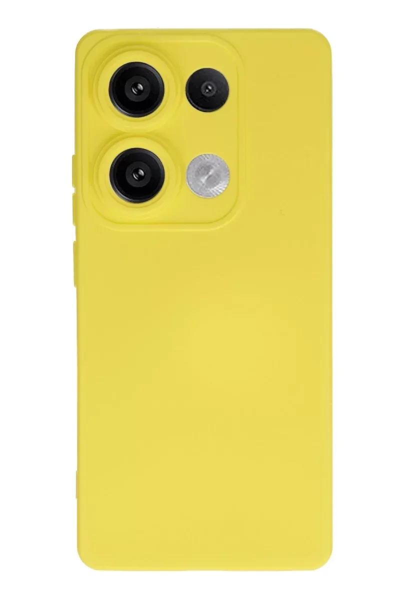 Xiaomi Redmi Note 13 Pro 4G Kılıf Nano içi Kadife Silikon - Sarı Xiaomi Redmi Note 13 Pro 4G Kılıf Nano içi Kadife Silikon - Sarı
