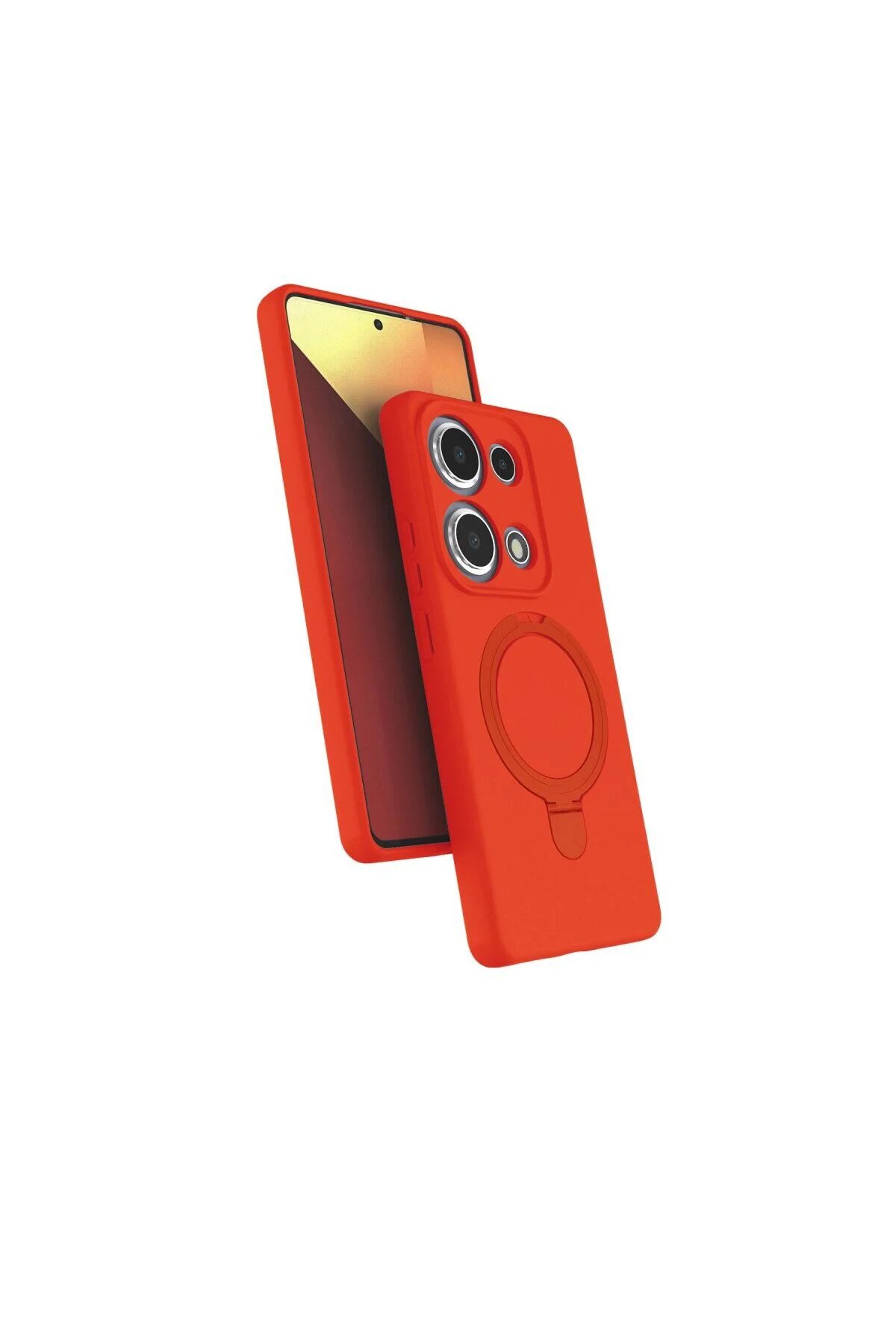Xiaomi Redmi Note 13 Pro 4g Regal Magsafe Standlı Kapak - Turuncu Xiaomi Redmi Note 13 Pro 4g Regal Magsafe Standlı Kapak - Turuncu