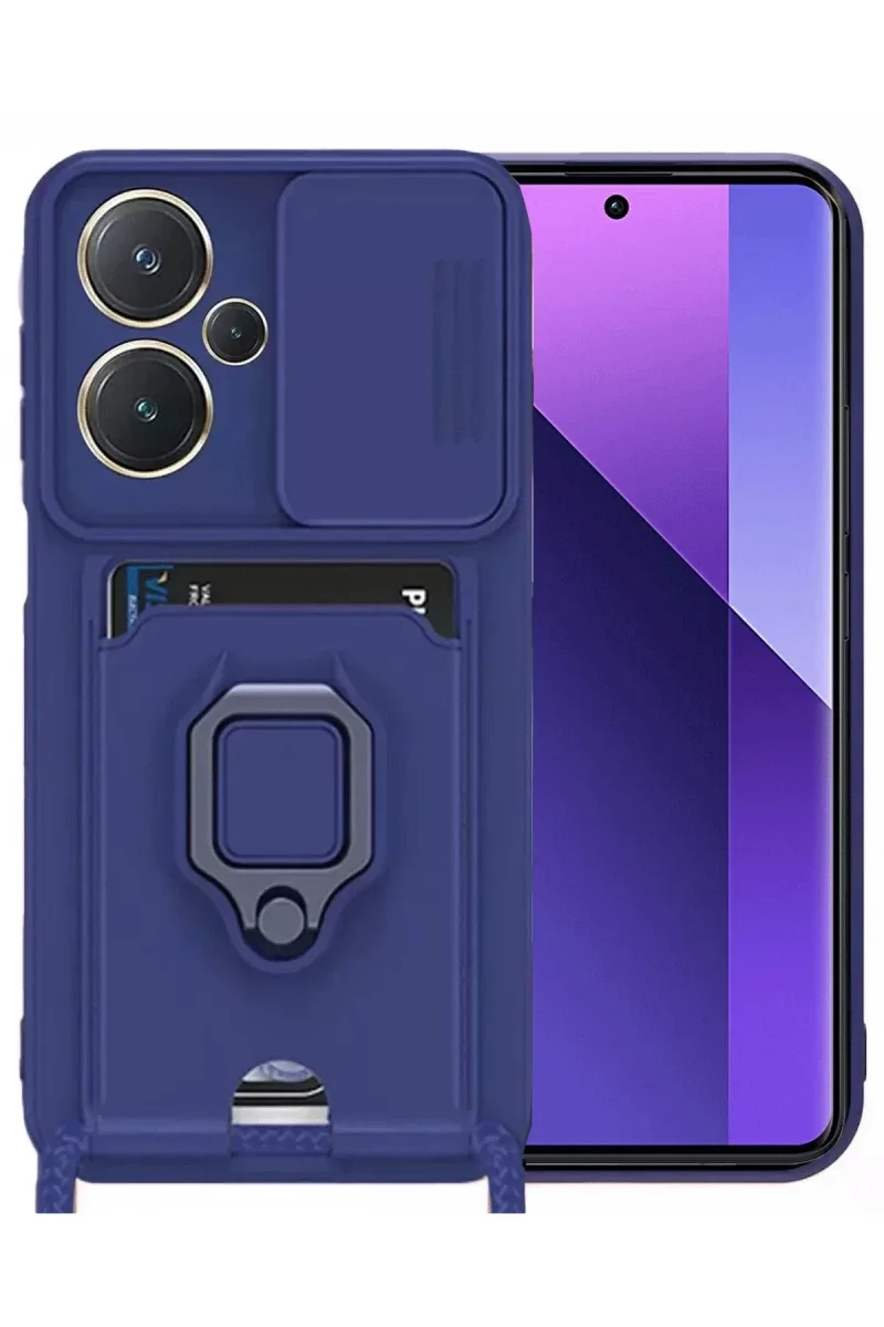 Xiaomi Redmi Note 13 Pro Plus Kılıf Zuma Kartvizitli Yüzüklü Silikon - Lacivert Fiyatı, Yorumları ve Özellikleri