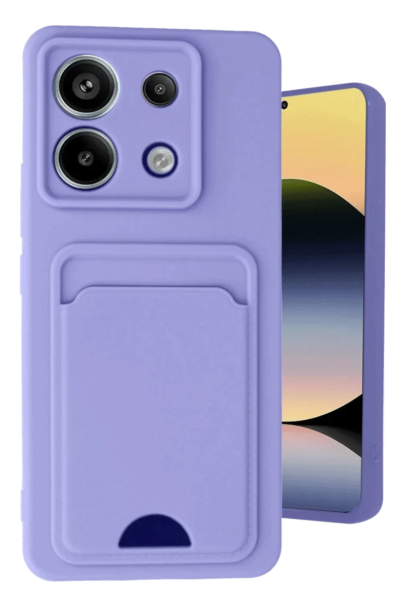 Xiaomi Redmi Note 13 Pro 5G Kılıf Kelvin Kartvizitli Silikon - Lila