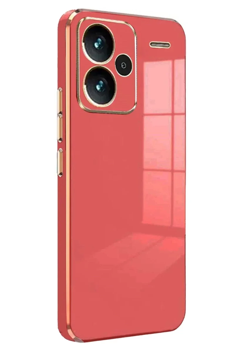 Xiaomi Redmi Note 13 Pro Plus Kılıf Volet Silikon - Kırmızı Xiaomi Redmi Note 13 Pro Plus Kılıf Volet Silikon - Kırmızı