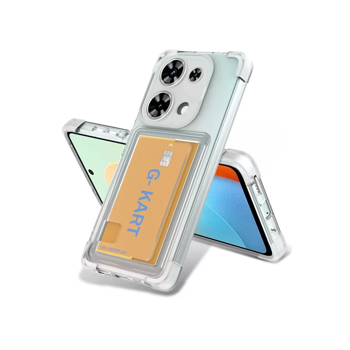 Xiaomi Redmi Note 13 Pro 4G Kılıf Kart Şeffaf Silikon - Şeffaf