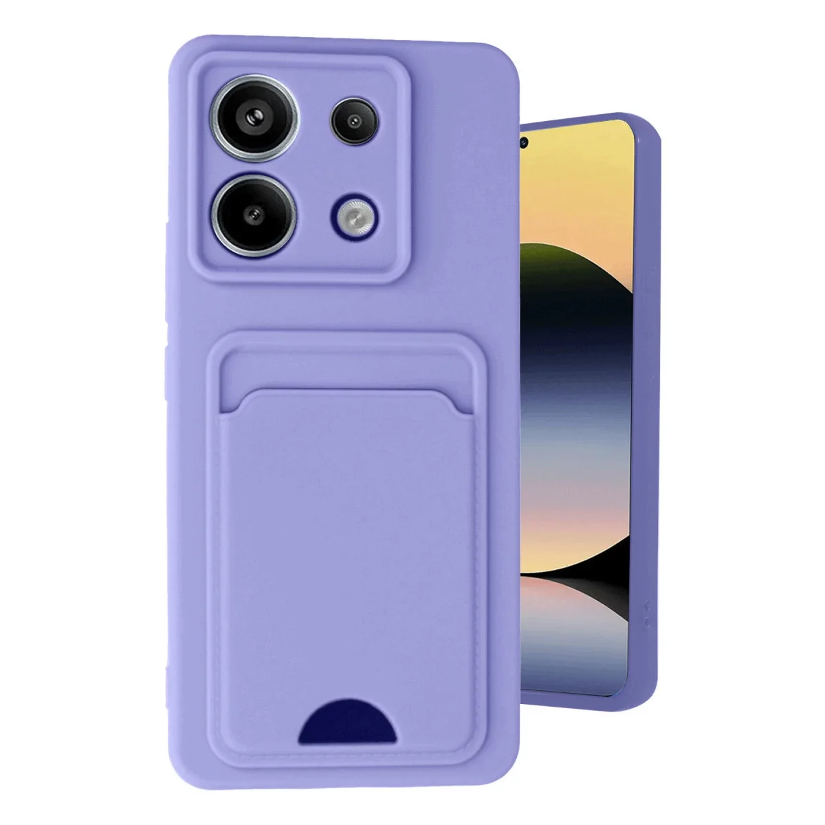 Xiaomi Redmi Note 13 Pro 5G Kılıf Kelvin Kartvizitli Silikon - Lila