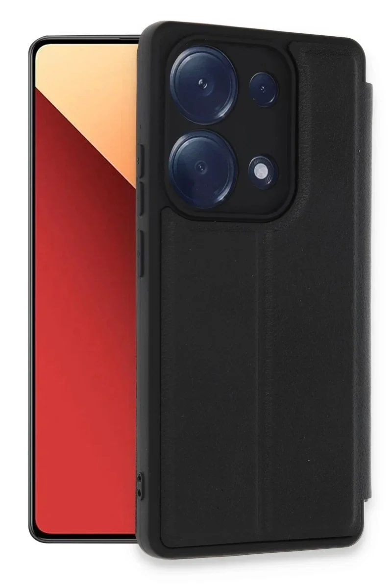 Xiaomi Redmi Note 13 Pro 4G Kılıf Flip Cover - Siyah Xiaomi Redmi Note 13 Pro 4G Kılıf Flip Cover - Siyah