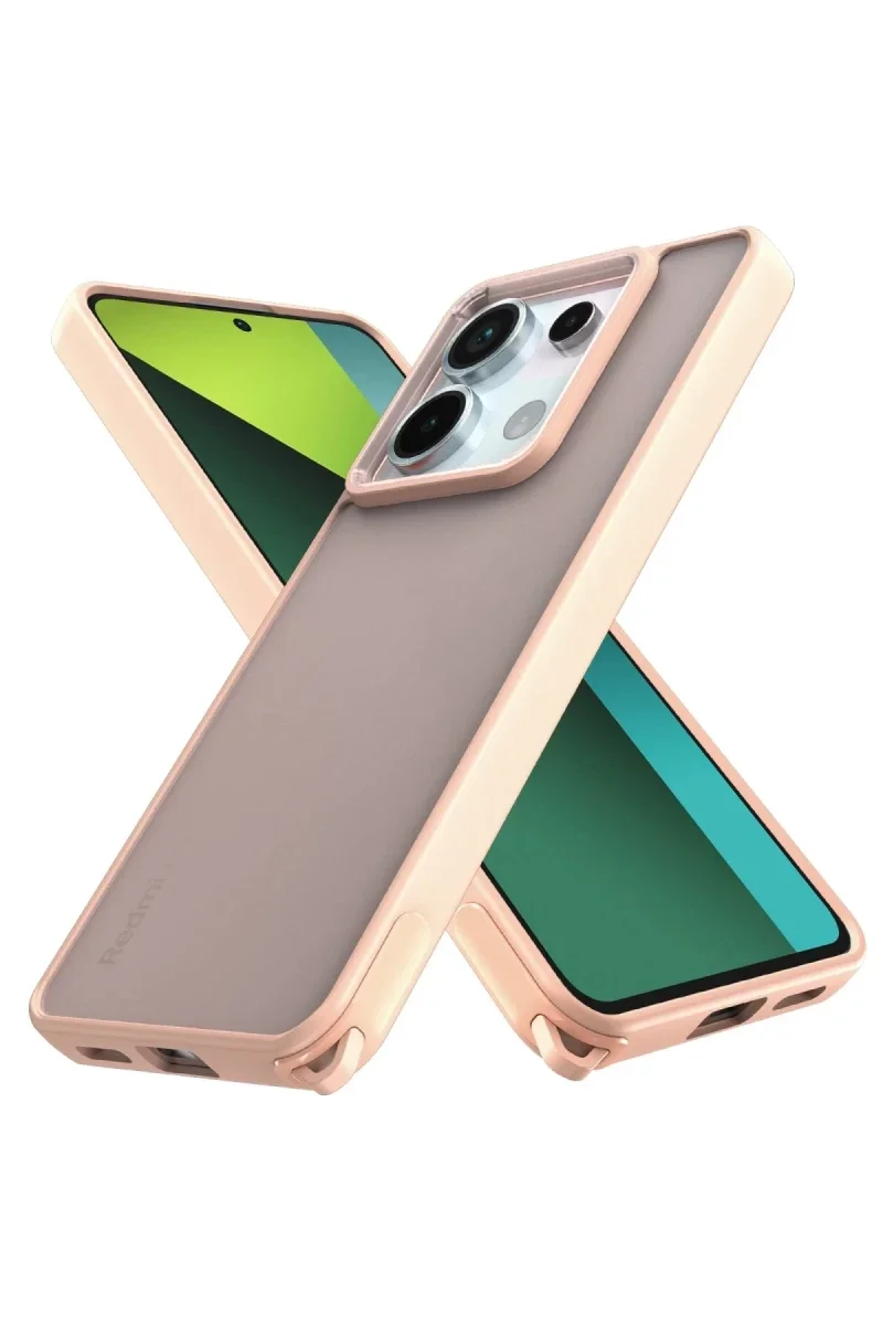 Xiaomi Redmi Note 13 Pro 5G Kılıf Elegant Kapak - Pudra Xiaomi Redmi Note 13 Pro 5G Kılıf Elegant Kapak - Pudra