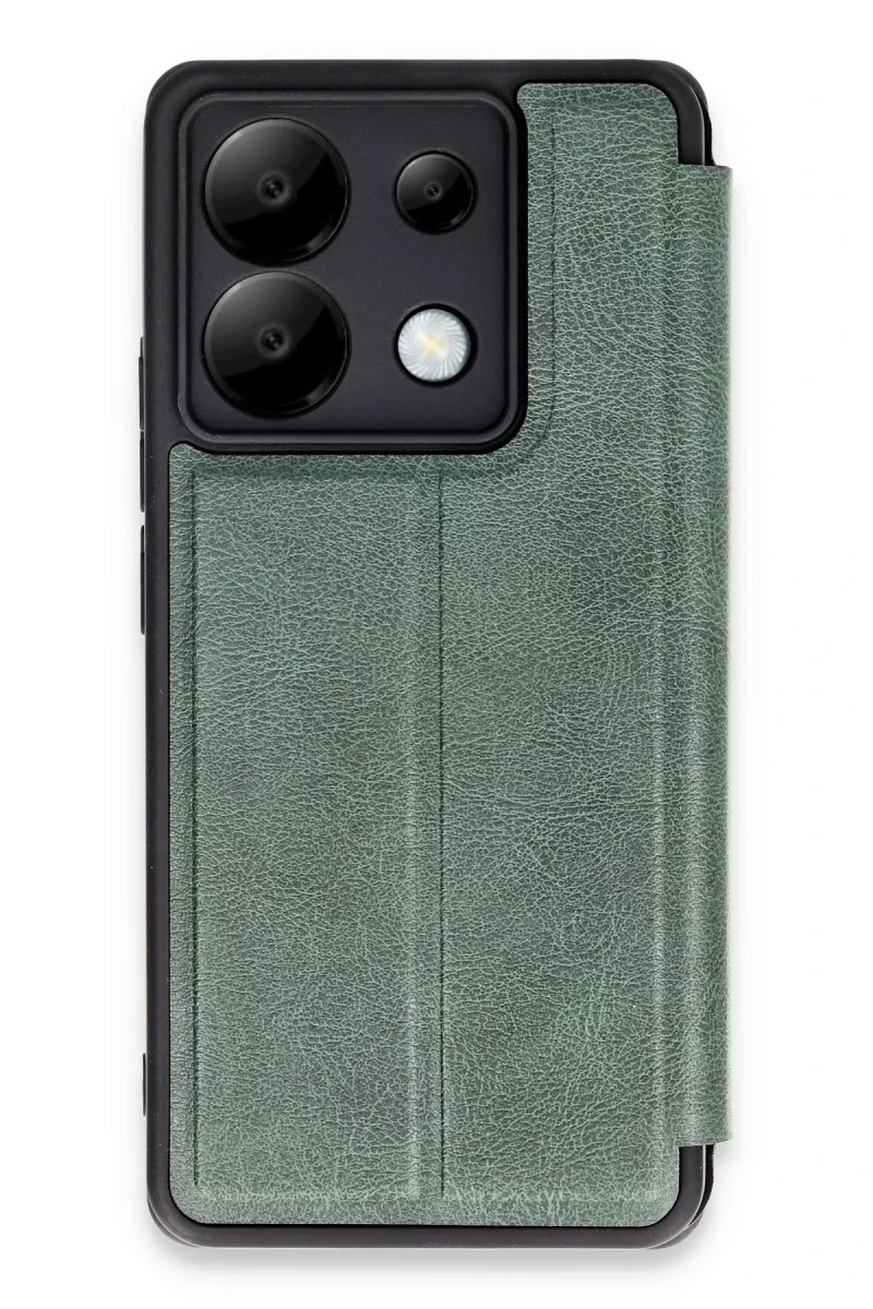 Xiaomi Redmi Note 13 Pro 5G Kılıf Flip Cover - Koyu Yeşil Xiaomi Redmi Note 13 Pro 5G Kılıf Flip Cover - Koyu Yeşil