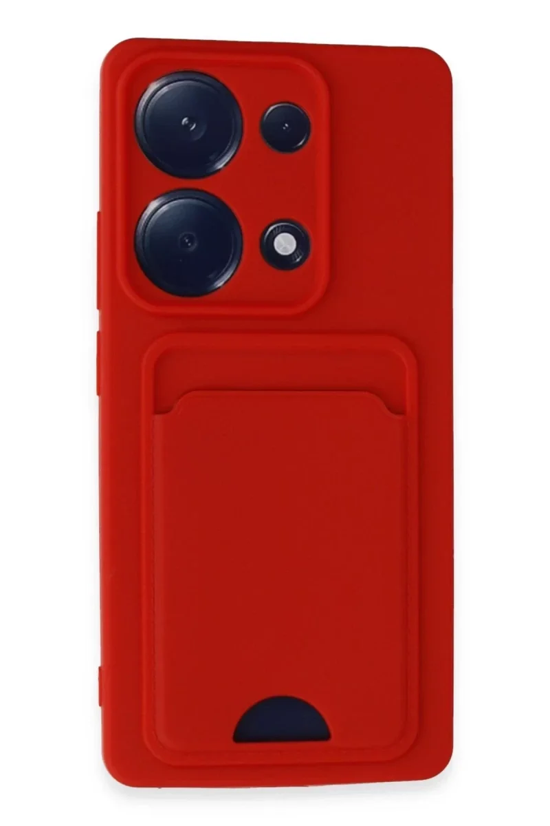 Xiaomi Redmi Note 13 Pro 4G Kılıf Kelvin Kartvizitli Silikon - Kırmızı Xiaomi Redmi Note 13 Pro 4G Kılıf Kelvin Kartvizitli Silikon - Kırmızı