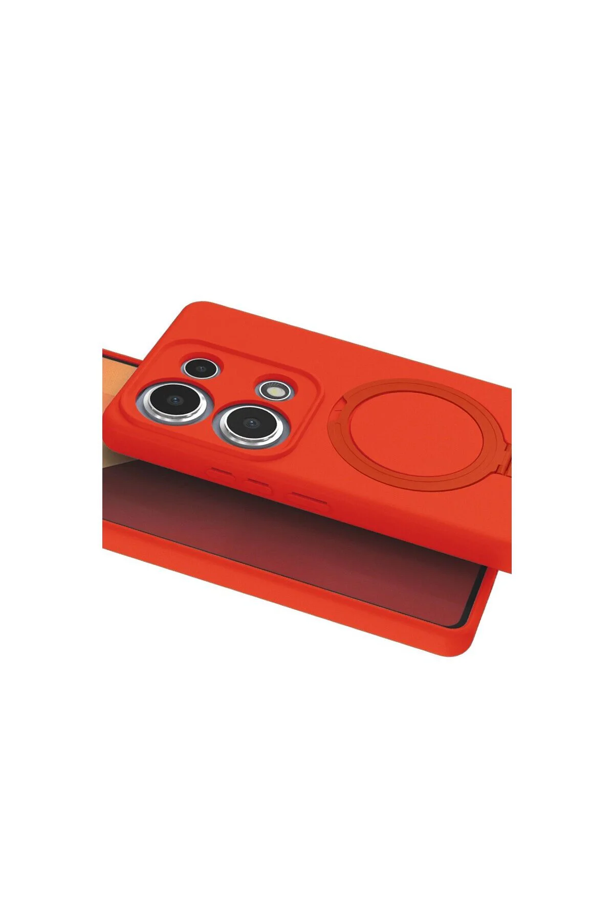Xiaomi Redmi Note 13 Pro 4g Regal Magsafe Standlı Kapak - Turuncu Xiaomi Redmi Note 13 Pro 4g Regal Magsafe Standlı Kapak - Turuncu