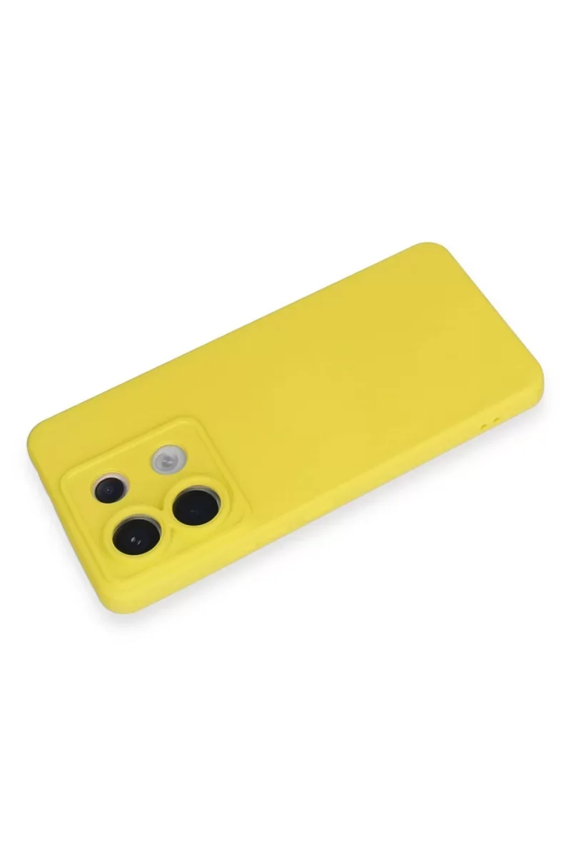 Xiaomi Redmi Note 13 Pro 5G Kılıf Nano içi Kadife Silikon - Sarı Xiaomi Redmi Note 13 Pro 5G Kılıf Nano içi Kadife Silikon - Sarı
