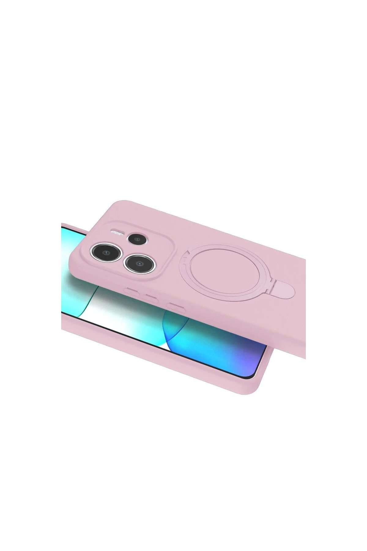 Xiaomi Redmi Note 14 4g Regal Magsafe Standlı Kapak - Açık Pembe Xiaomi Redmi Note 14 4g Regal Magsafe Standlı Kapak - Açık Pembe