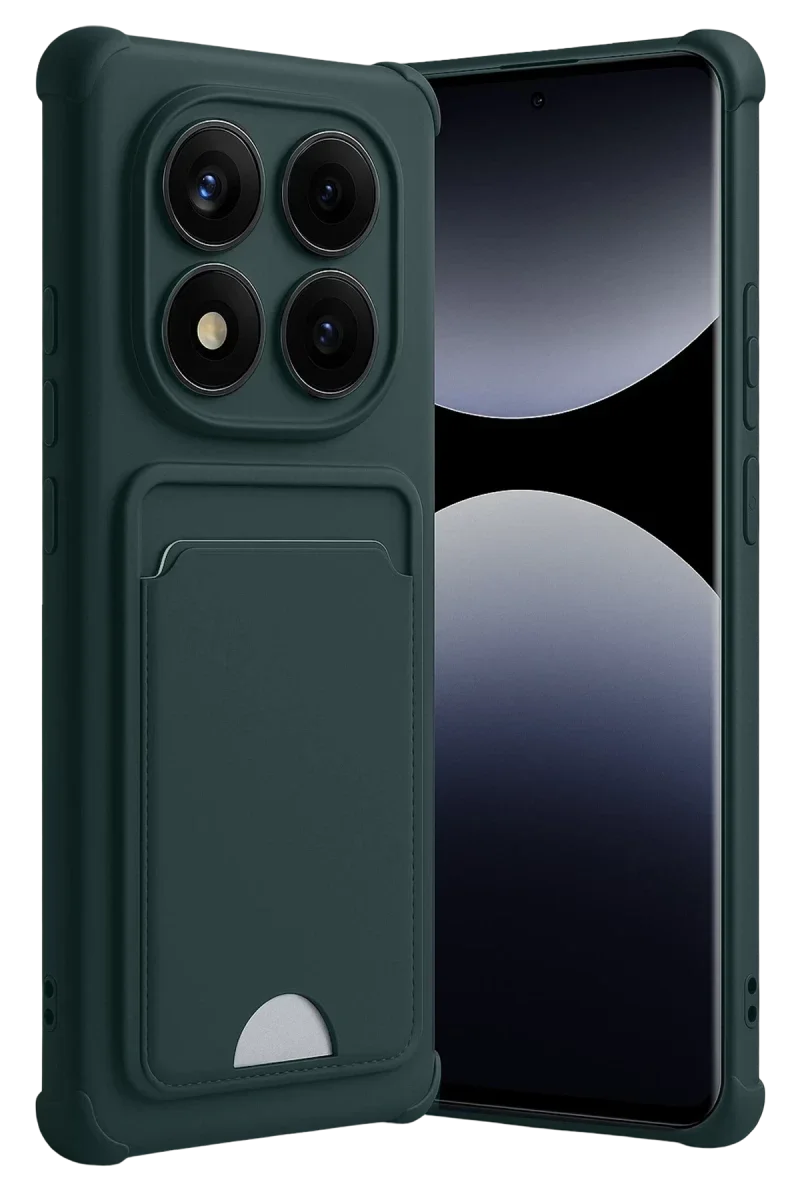 Xiaomi Redmi Note 14 Pro 4G Kelvin Kartvizitli Silikon - Koyu Yeşil