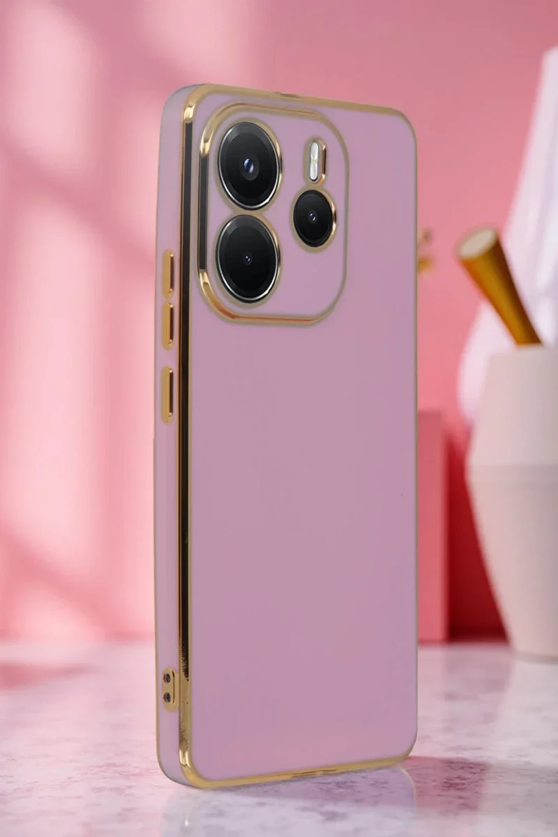 Xiaomi Redmi Note 14 4G Kılıf Volet Silikon - Mor Xiaomi Redmi Note 14 4G Kılıf Volet Silikon - Mor