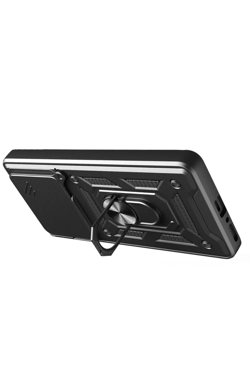 Xiaomi Redmi Note 14 4G Pars Lens Yüzüklü Silikon - Siyah