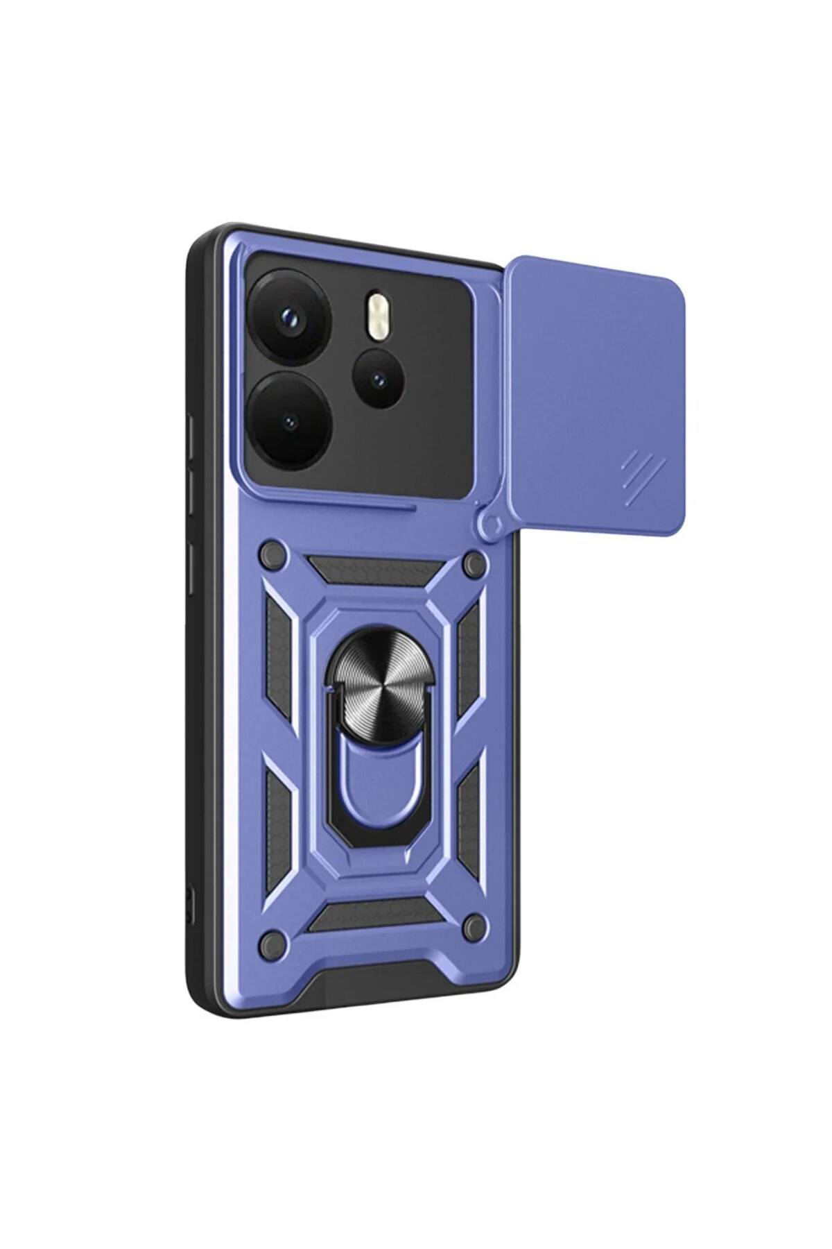 Xiaomi Redmi Note 14 4g Pars Lens Yüzüklü Silikon - Lacivert
