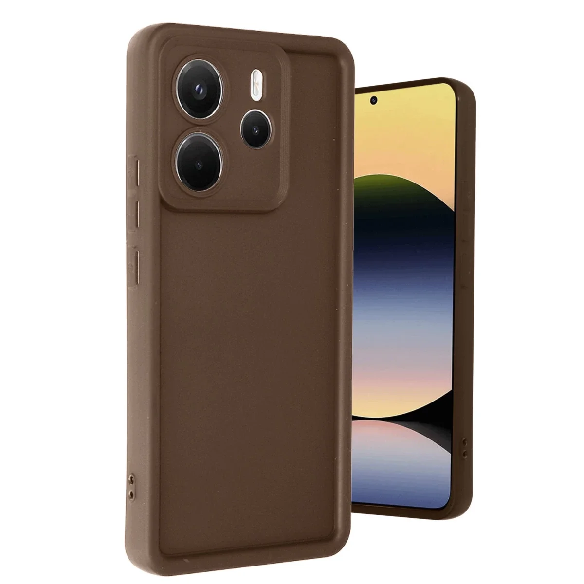 Xiaomi Redmi Note 14 4G Kılıf Viera Silikon - Kahverengi Xiaomi Redmi Note 14 4G Kılıf Viera Silikon - Kahverengi