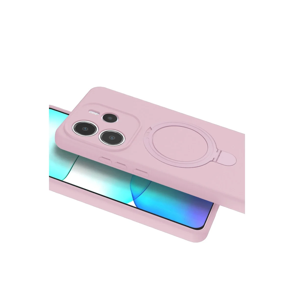 Xiaomi Redmi Note 14 4g Regal Magsafe Standlı Kapak - Açık Pembe Xiaomi Redmi Note 14 4g Regal Magsafe Standlı Kapak - Açık Pembe