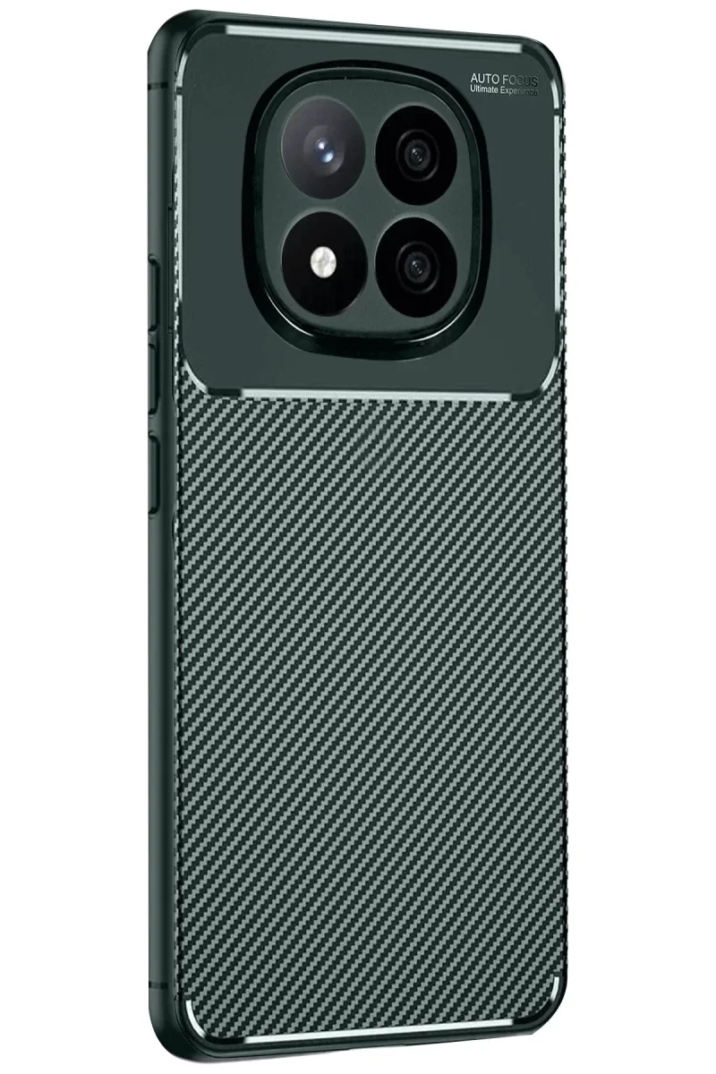 Xiaomi Redmi Note 14 Pro Plus Kılıf Auto Focus Karbon Kapak - Koyu Yeşil Xiaomi Redmi Note 14 Pro Plus Kılıf Auto Focus Karbon Kapak - Koyu Yeşil