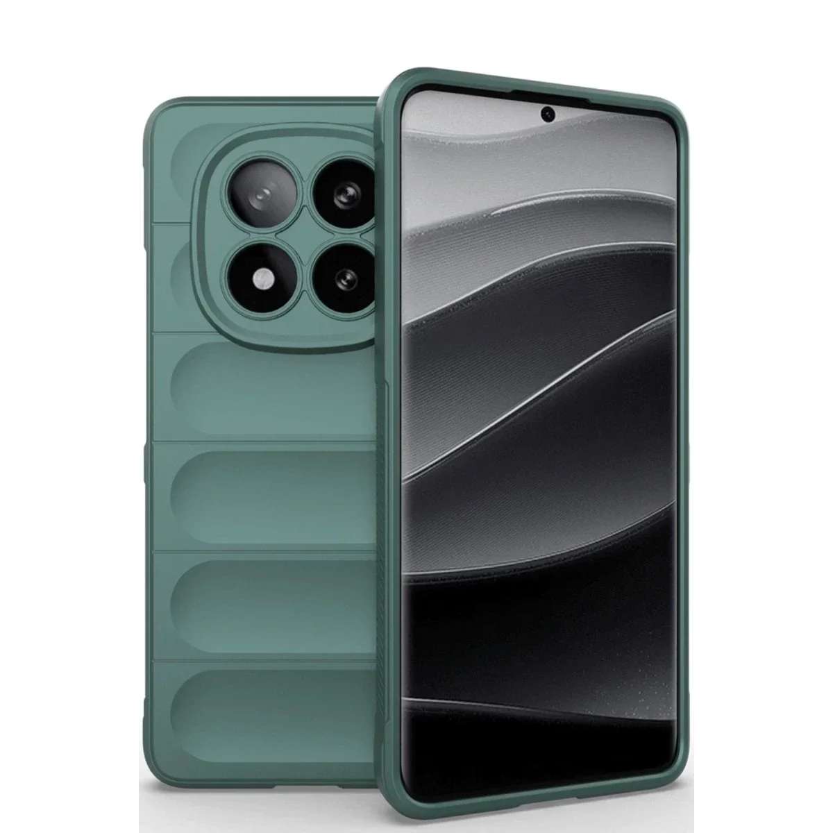 Xiaomi Redmi Note 14 Pro 5G Kılıf Optimum Silikon - Koyu Yeşil Xiaomi Redmi Note 14 Pro 5G Kılıf Optimum Silikon - Koyu Yeşil