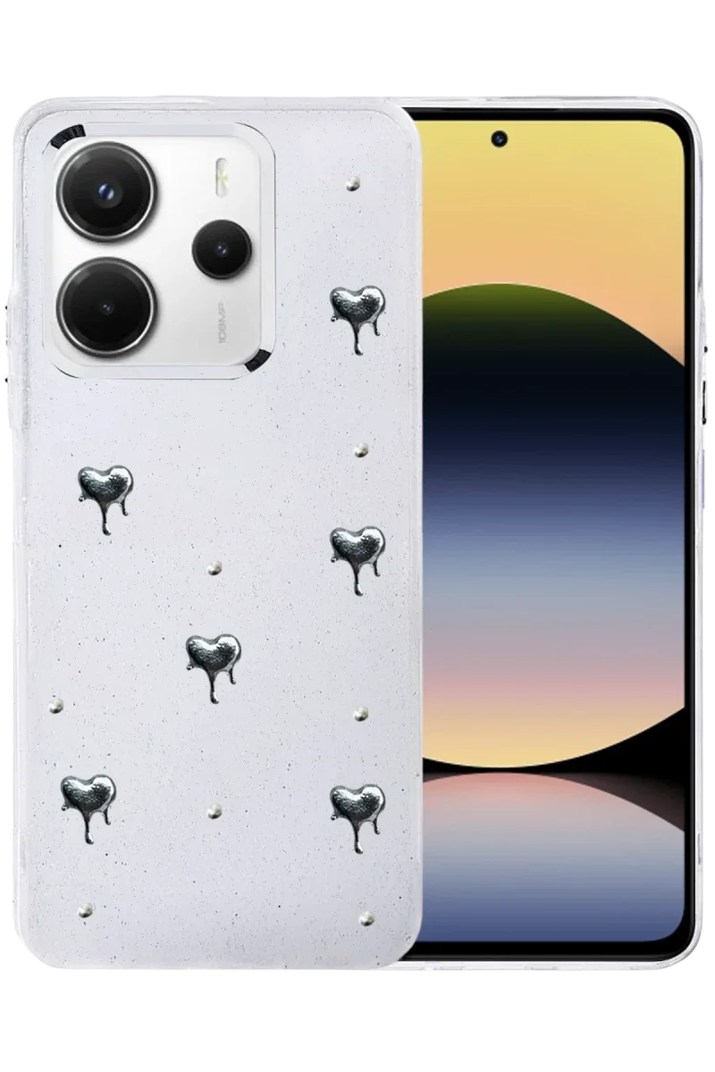 Xiaomi Redmi Note 14 4G Fiyonk Desenli Kapak - Desen 1 Xiaomi Redmi Note 14 4G Fiyonk Desenli Kapak - Desen 1