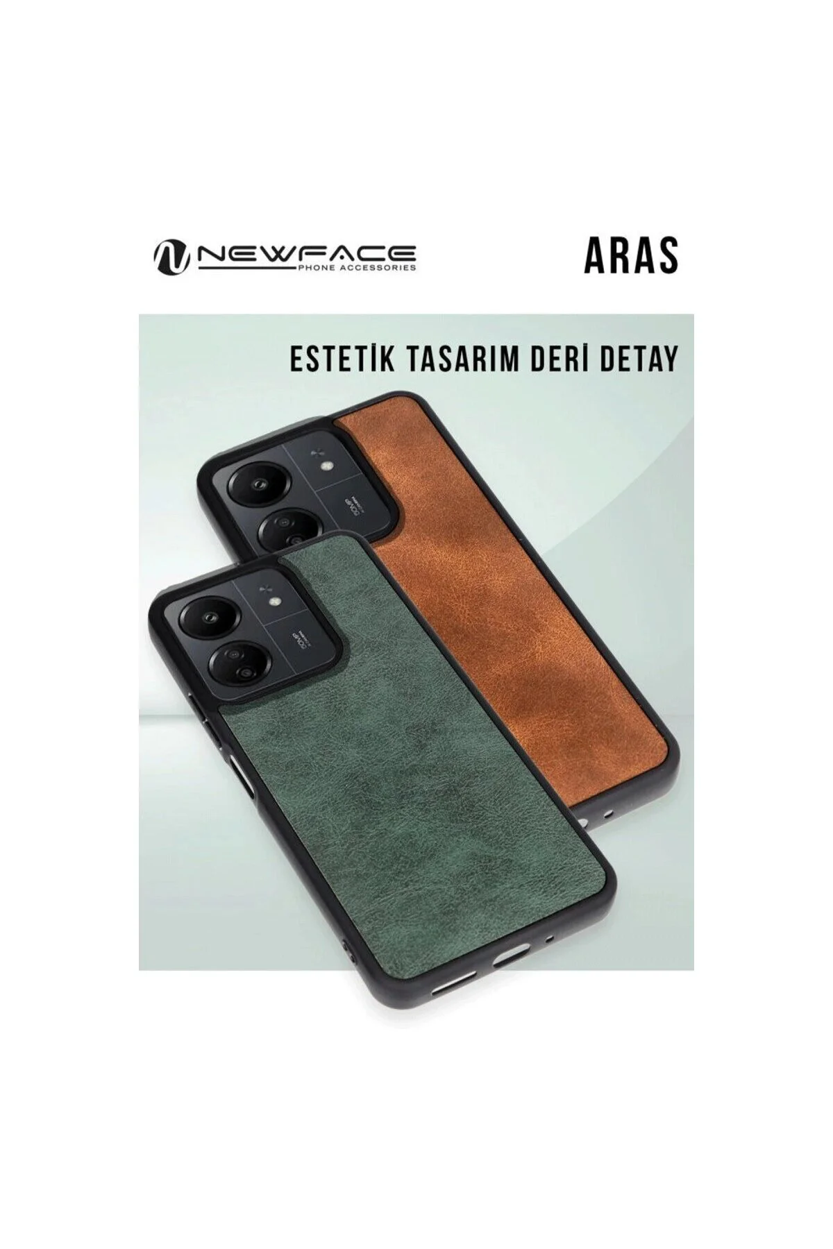 Xiaomi Redmi Note 14 4g Kılıf Aras Deri Kapak - Koyu Yeşil