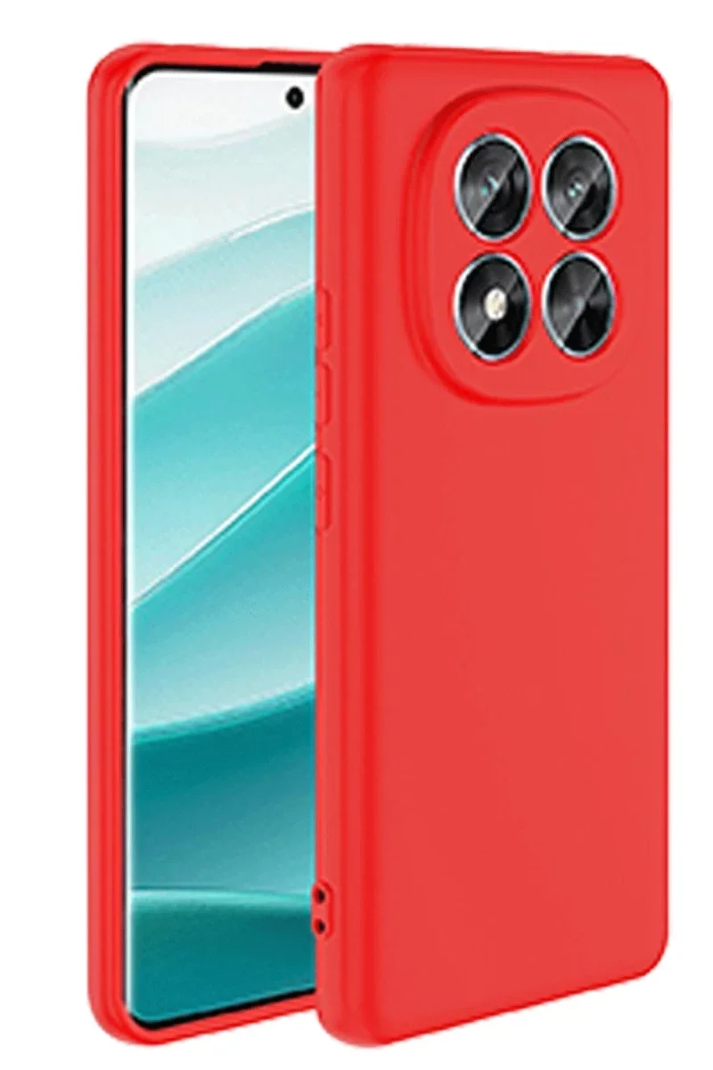 Xiaomi Redmi Note 14 Pro 5G Kılıf Nano içi Kadife Silikon - Kırmızı