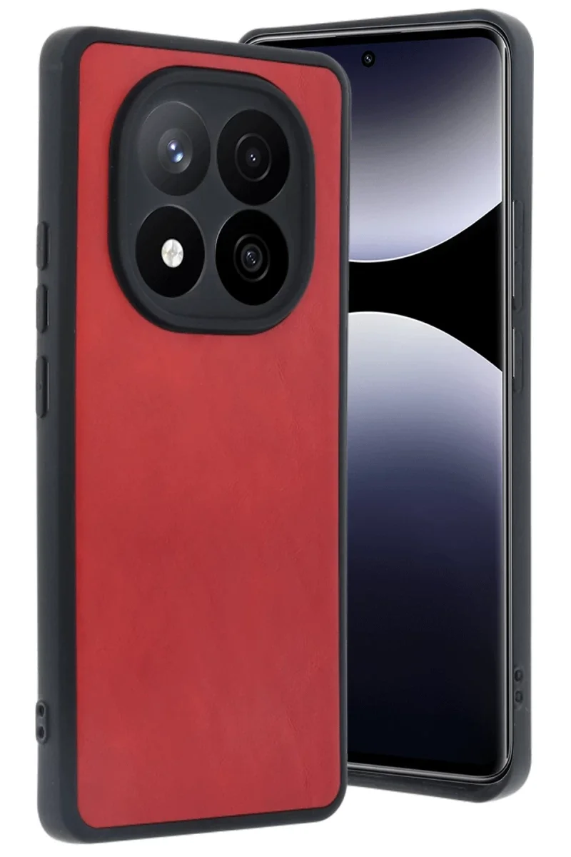 Xiaomi Redmi Note 14 Pro 5G Kılıf Aras Deri Kapak - Kırmızı Xiaomi Redmi Note 14 Pro 5G Kılıf Aras Deri Kapak - Kırmızı