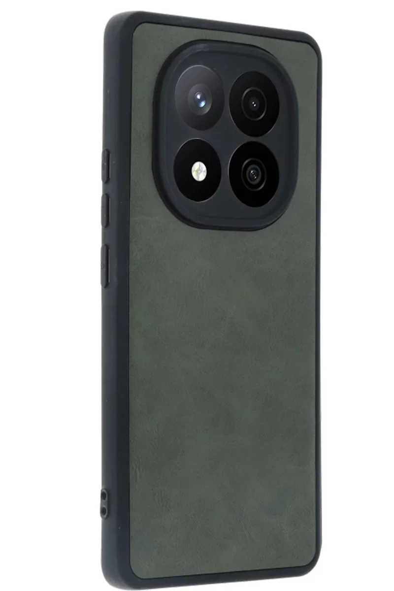 Xiaomi Redmi Note 14 Pro 5G Kılıf Aras Deri Kapak - Koyu Yeşil Xiaomi Redmi Note 14 Pro 5G Kılıf Aras Deri Kapak - Koyu Yeşil