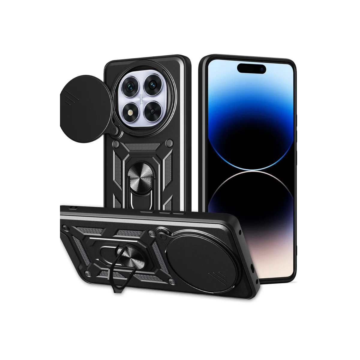 Xiaomi Redmi Note 14 Pro Plus Kılıf Pars Lens Yüzüklü Silikon - Siyah Xiaomi Redmi Note 14 Pro Plus Kılıf Pars Lens Yüzüklü Silikon - Siyah