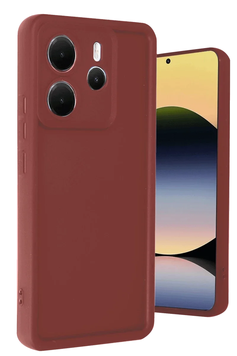 Xiaomi Redmi Note 14 4G Kılıf Viera Silikon - Bordo Xiaomi Redmi Note 14 4G Kılıf Viera Silikon - Bordo