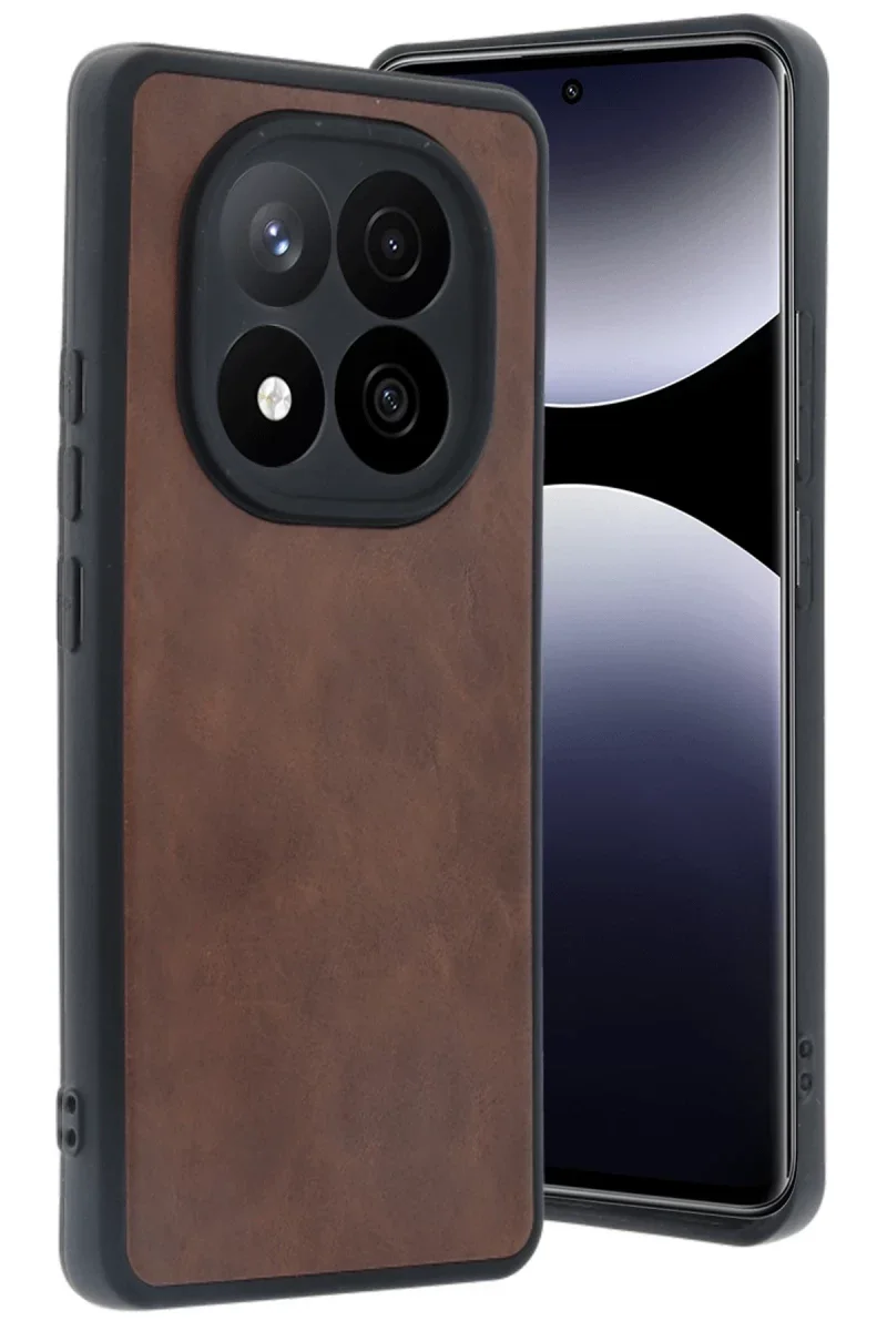 Xiaomi Redmi Note 14 Pro 4G Kılıf Aras Deri Kapak - Taba Xiaomi Redmi Note 14 Pro 4G Kılıf Aras Deri Kapak - Taba