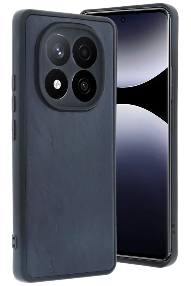 Xiaomi Redmi Note 14 Pro 5G Kılıf Aras Deri Kapak - Lacivert