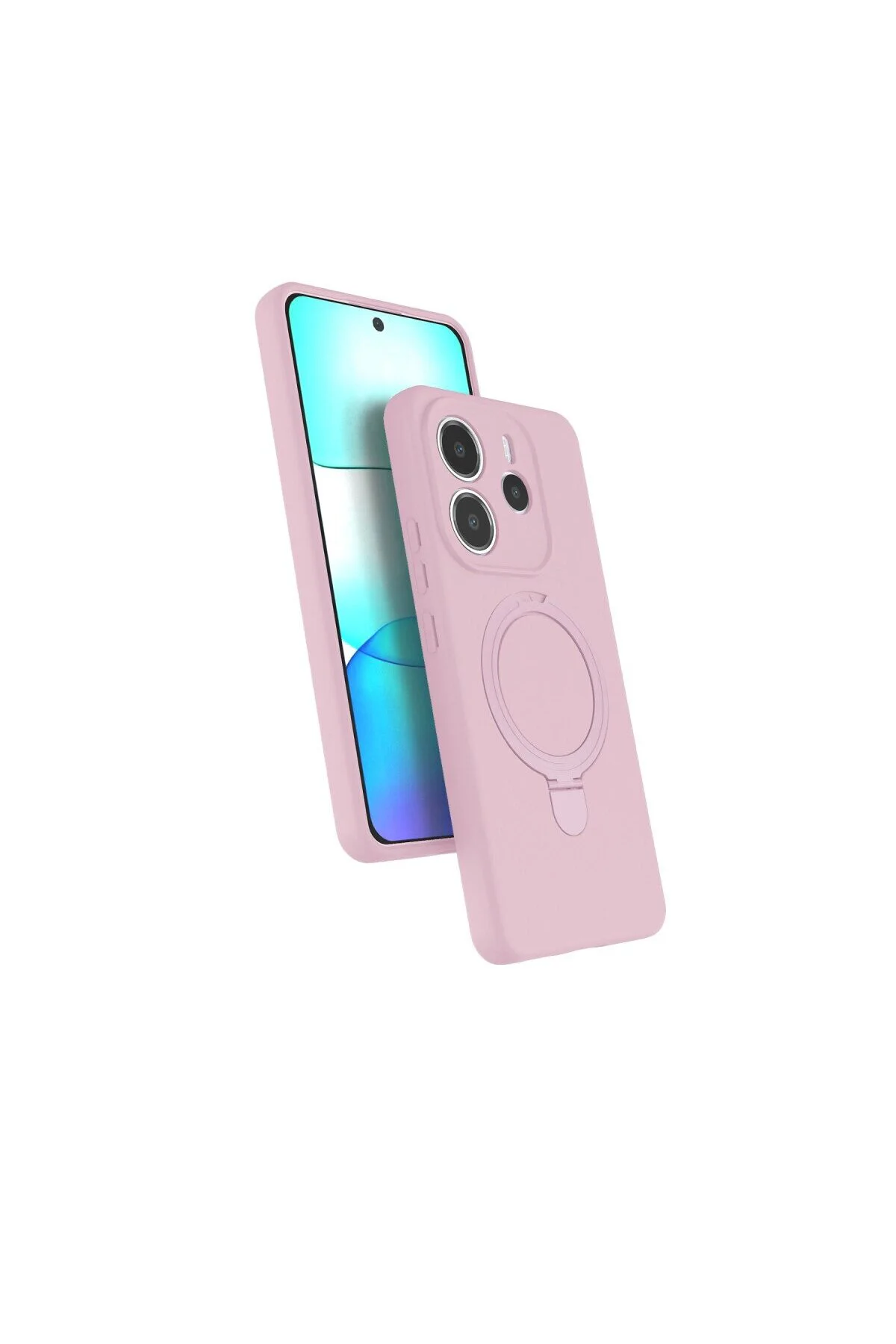 Xiaomi Redmi Note 14 4g Regal Magsafe Standlı Kapak - Açık Pembe Xiaomi Redmi Note 14 4g Regal Magsafe Standlı Kapak - Açık Pembe
