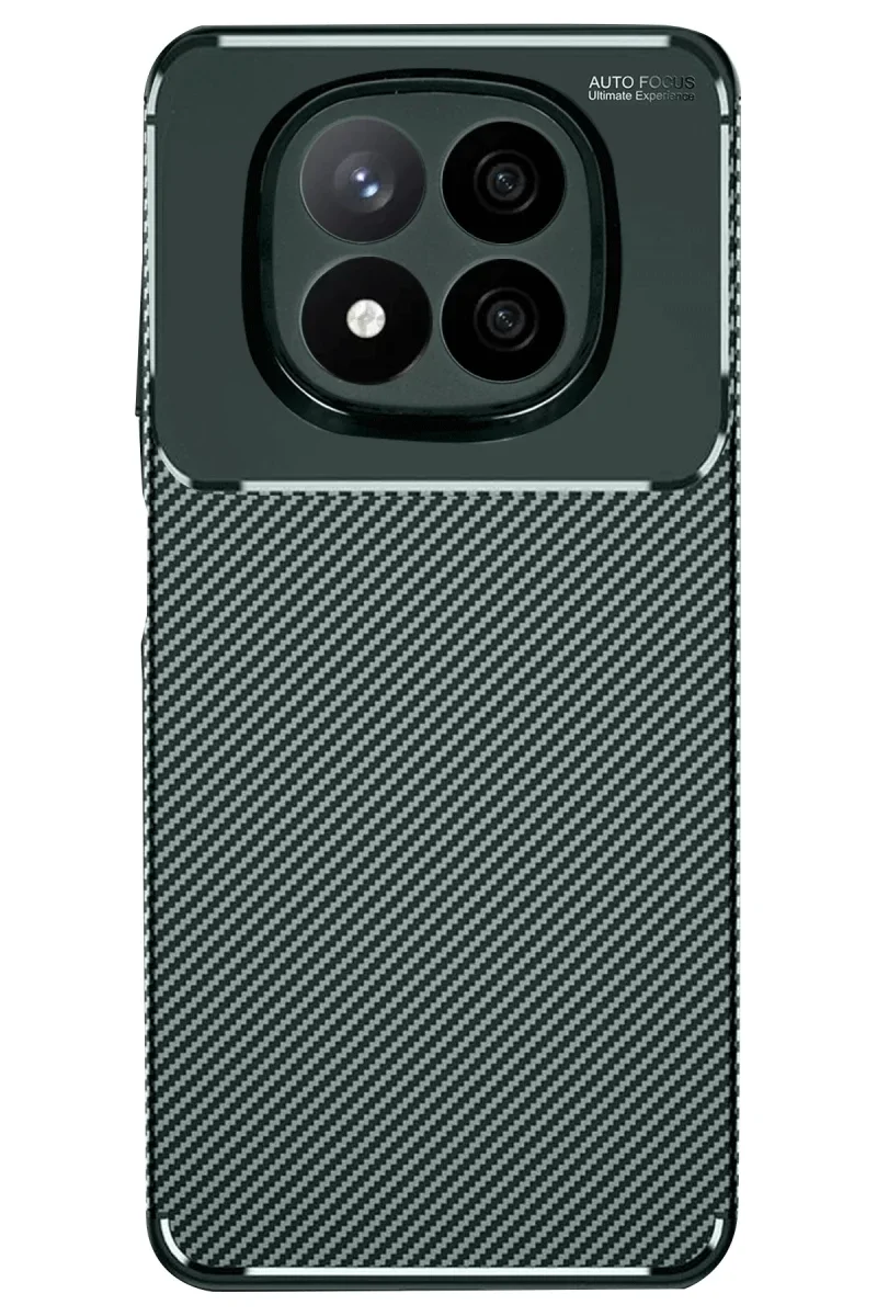 Xiaomi Redmi Note 14 Pro Plus Kılıf Auto Focus Karbon Kapak - Koyu Yeşil Xiaomi Redmi Note 14 Pro Plus Kılıf Auto Focus Karbon Kapak - Koyu Yeşil
