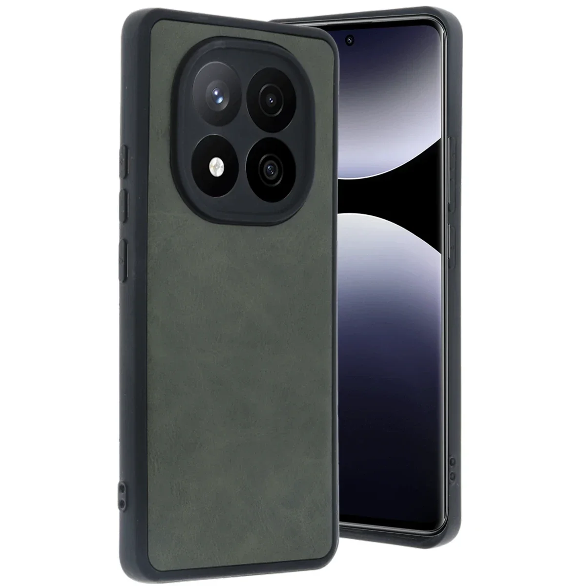 Xiaomi Redmi Note 14 Pro 5G Kılıf Aras Deri Kapak - Koyu Yeşil Xiaomi Redmi Note 14 Pro 5G Kılıf Aras Deri Kapak - Koyu Yeşil