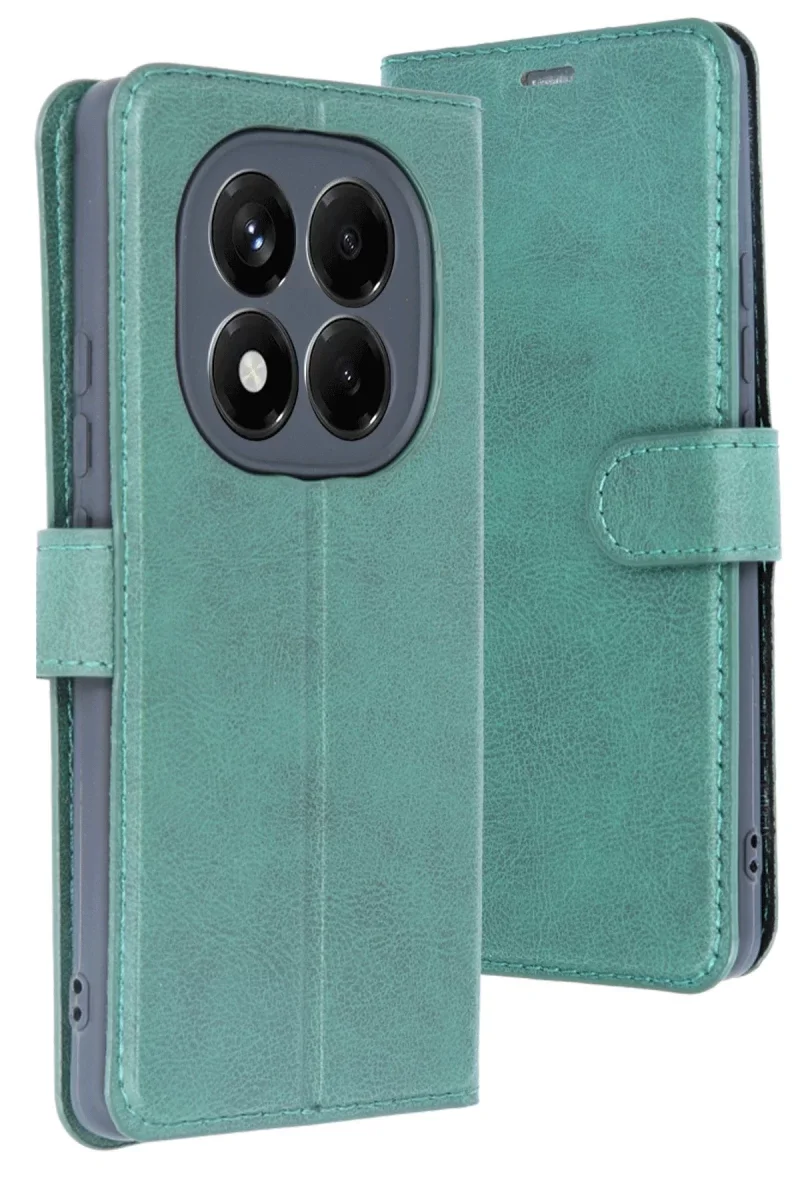 Xiaomi Redmi Note 14 4G Kılıf Trend S Plus Kapaklı Kılıf - Yeşil