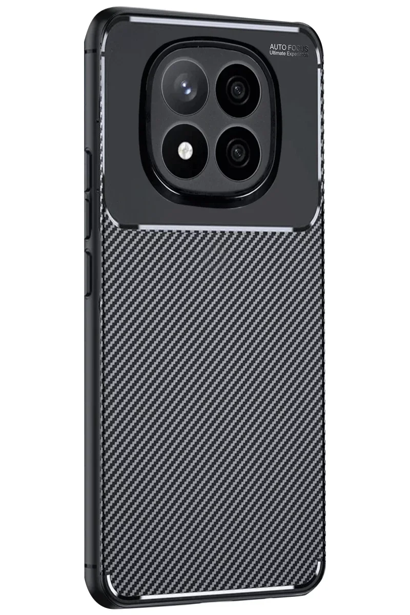 Xiaomi Redmi Note 14 Pro Plus Kılıf Auto Focus Karbon Kapak - Siyah