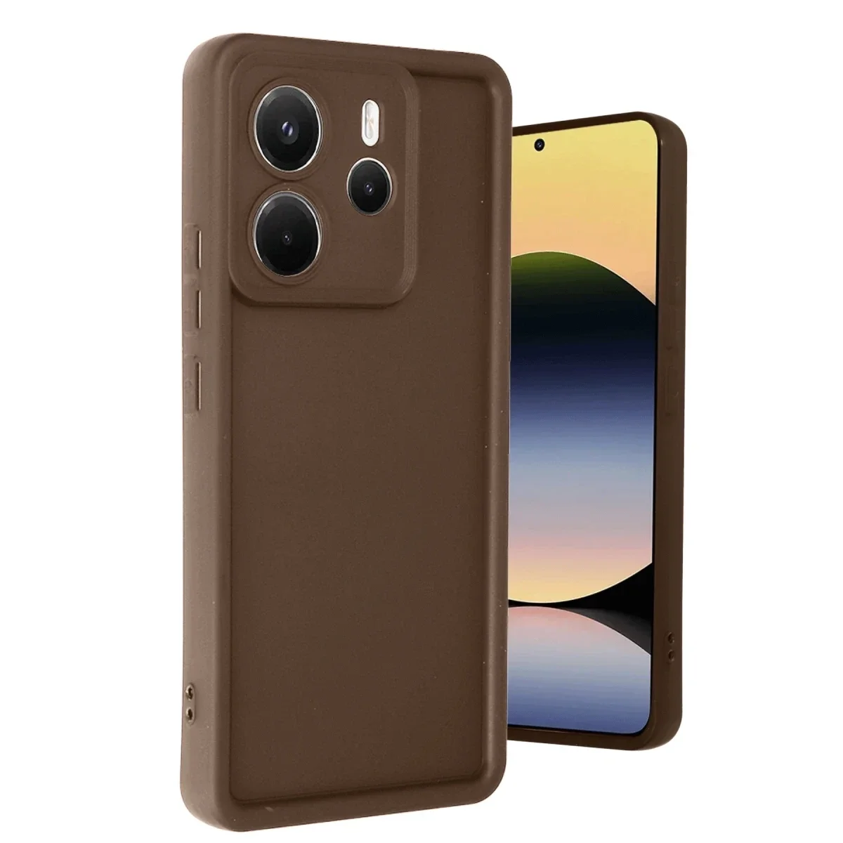 Xiaomi Redmi Note 14 4G Kılıf Viera Silikon - Kahverengi Xiaomi Redmi Note 14 4G Kılıf Viera Silikon - Kahverengi