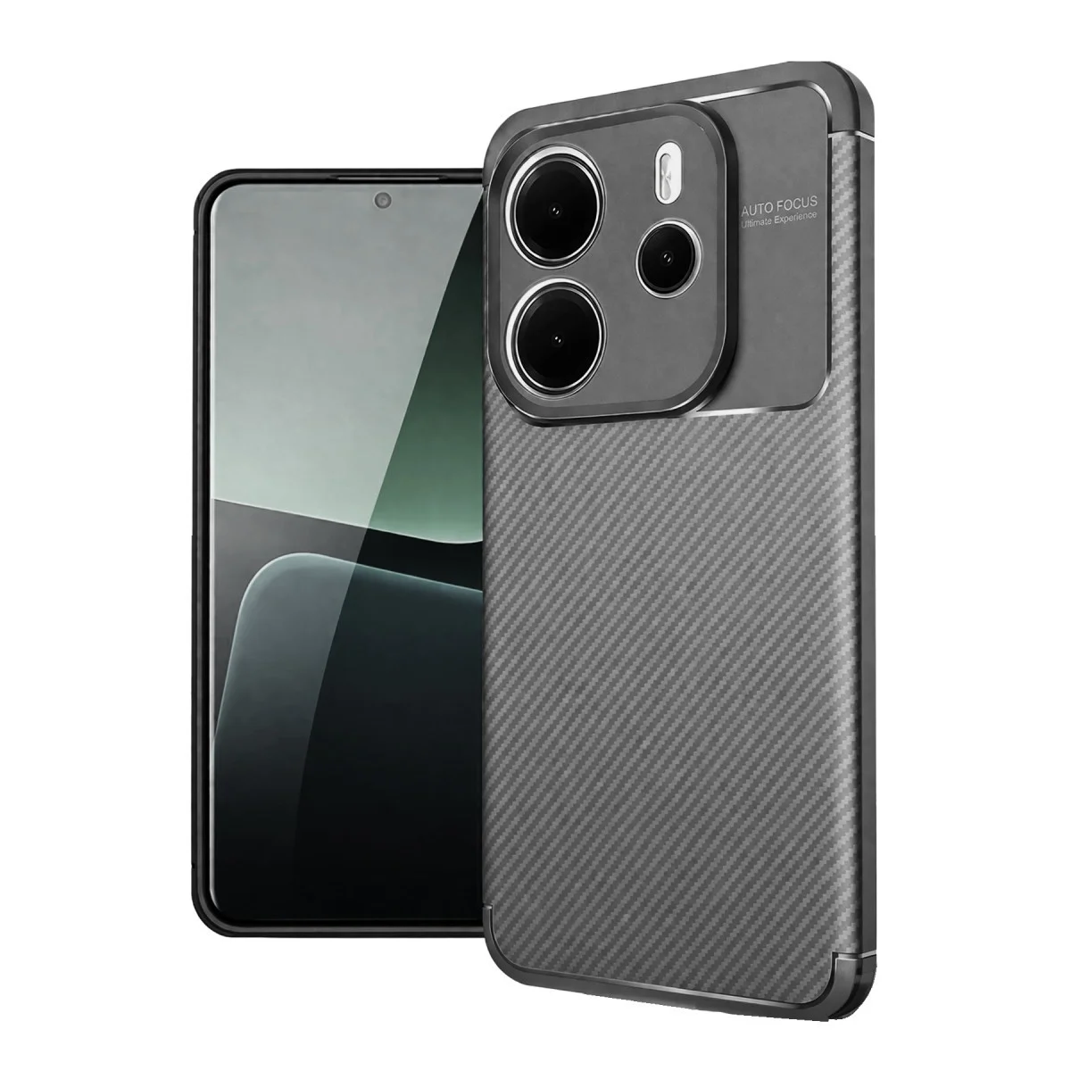 Xiaomi Redmi Note 14 4g Kılıf Auto Focus Karbon Kapak - Gri Xiaomi Redmi Note 14 4g Kılıf Auto Focus Karbon Kapak - Gri