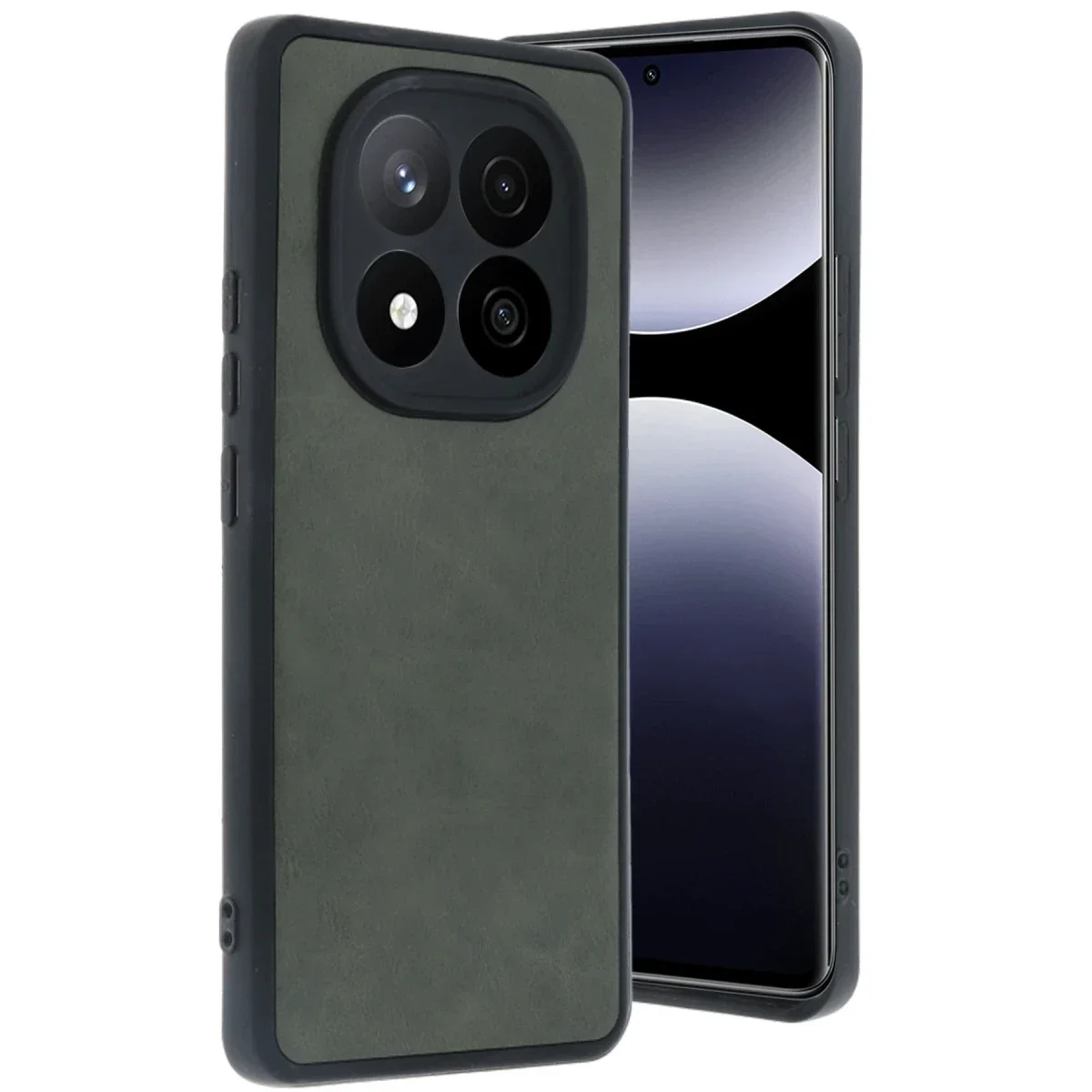 Xiaomi Redmi Note 14 Pro 4G Kılıf Aras Deri Kapak - Koyu Yeşil