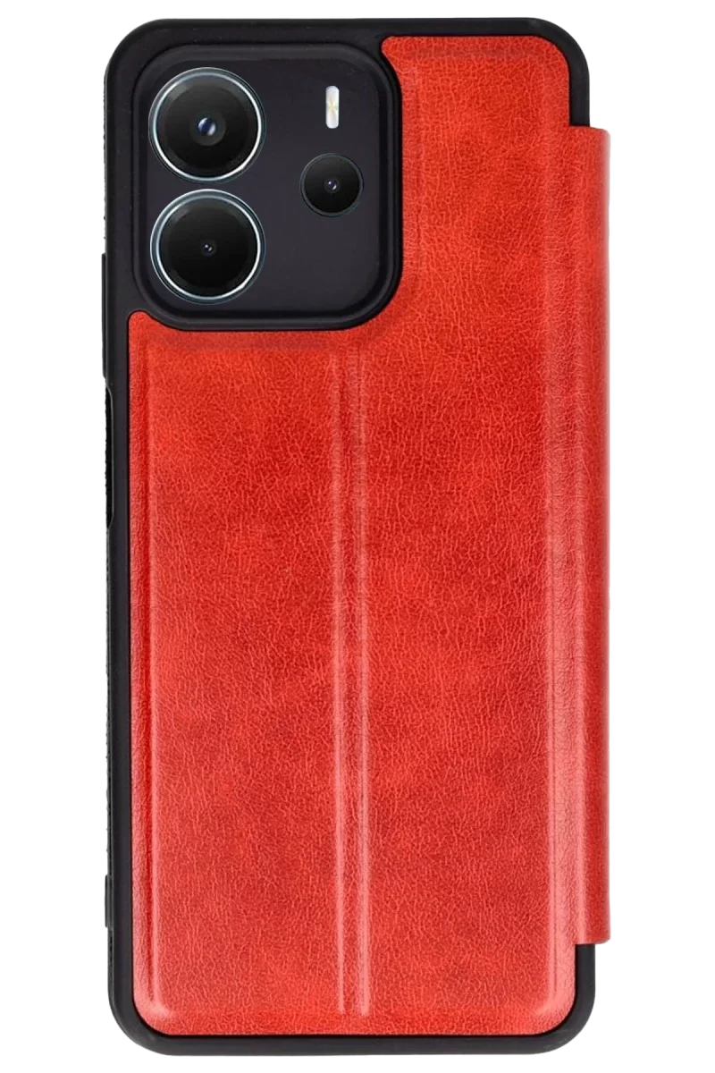 Xiaomi Redmi Note 14 4G Kılıf Flip Cover - Kırmızı