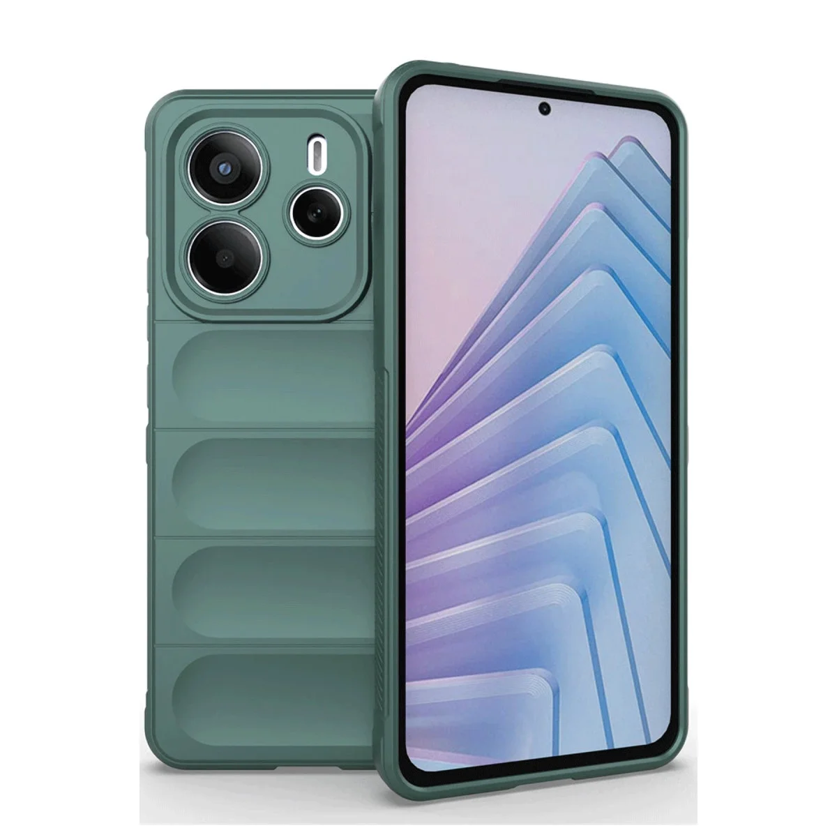 Xiaomi Redmi Note 14 4g Kılıf Optimum Silikon - Koyu Yeşil Xiaomi Redmi Note 14 4g Kılıf Optimum Silikon - Koyu Yeşil