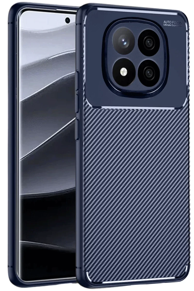 Xiaomi Redmi Note 14 Pro 4G Kılıf Auto Focus Karbon Kapak - Lacivert Xiaomi Redmi Note 14 Pro 4G Kılıf Auto Focus Karbon Kapak - Lacivert