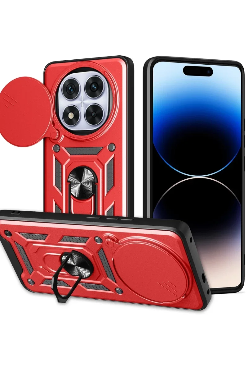Xiaomi Redmi Note 14 Pro Plus Kılıf Pars Lens Yüzüklü Silikon - Kırmızı Fiyatı, Yorumları ve Özellikleri